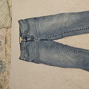 Madewell 10” high rise skinny raw hem jeans